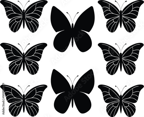 silhouettes of various types of silhouettes