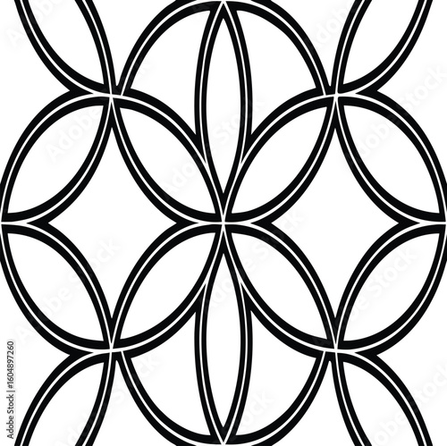 solid geometric patterns with an silhouettes