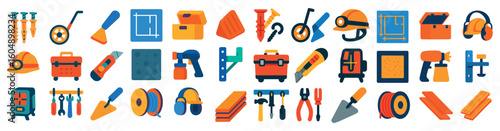 Collection of tools and equipment, including hammers, screwdrivers, and wrenches. Concept of productivity and craftsmanship