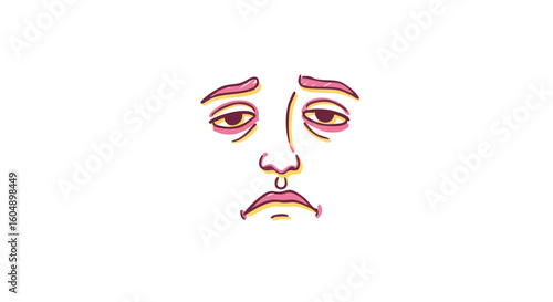 Sad Face Illustration