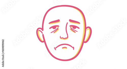 Sad face illustration.