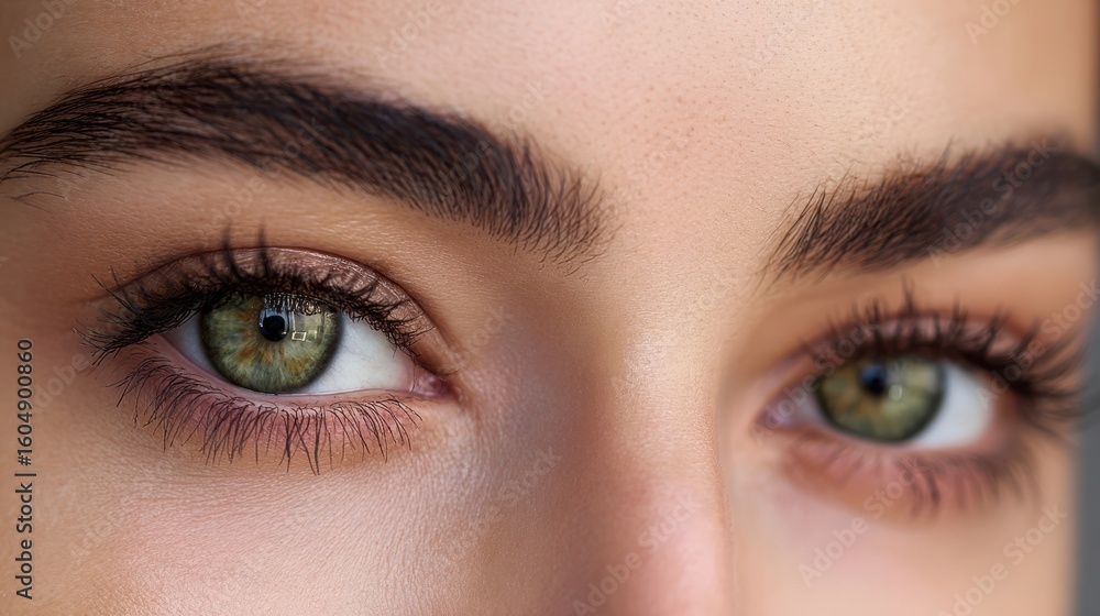 Obraz premium The captivating beauty of mesmerizing green eyes in close-up.