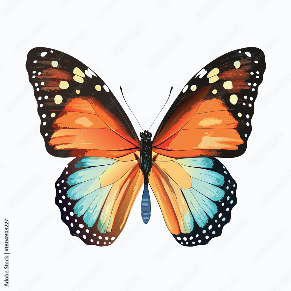 Obraz premium Colorful Butterfly Watercolor Painting