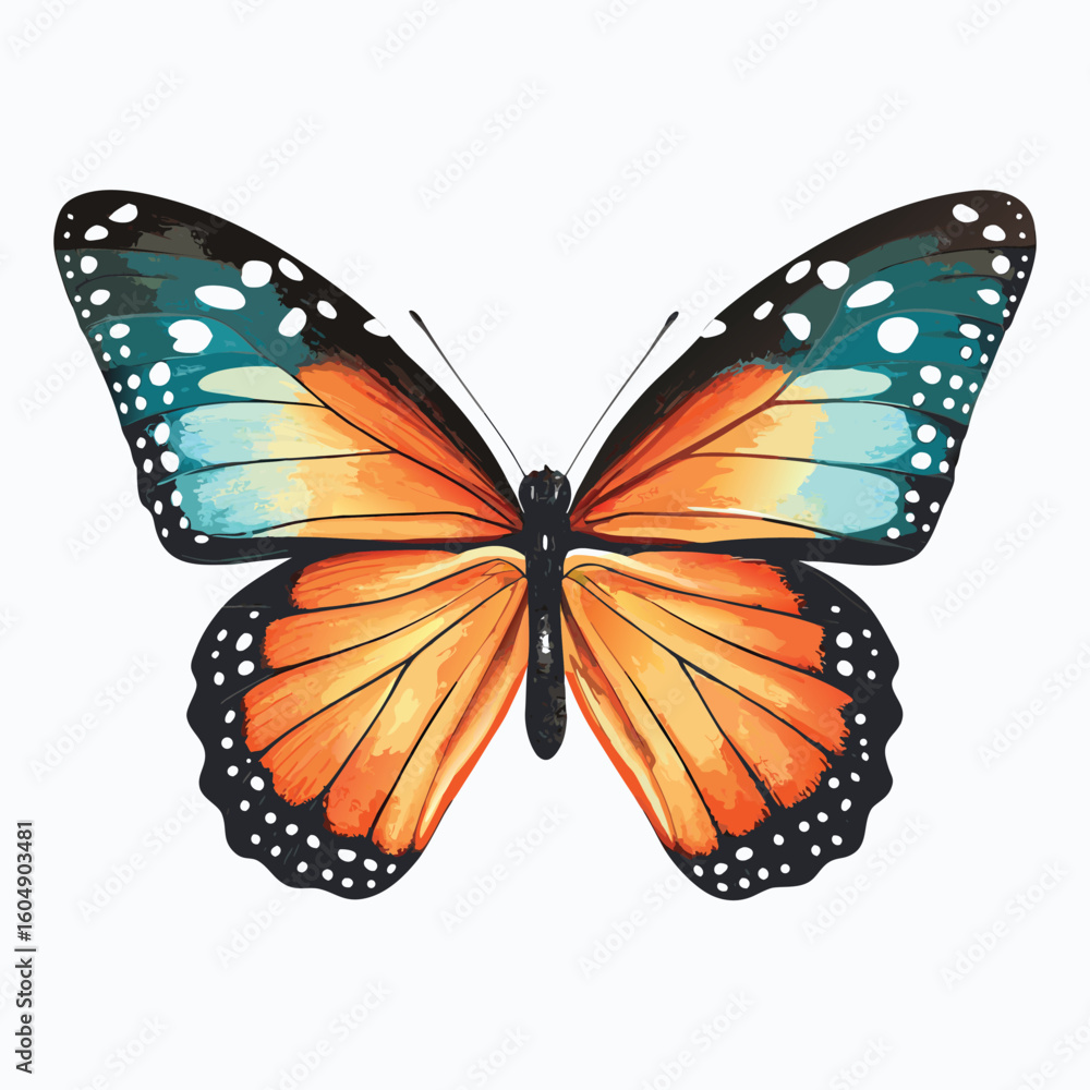 Fototapeta premium Colorful Butterfly Watercolor Painting