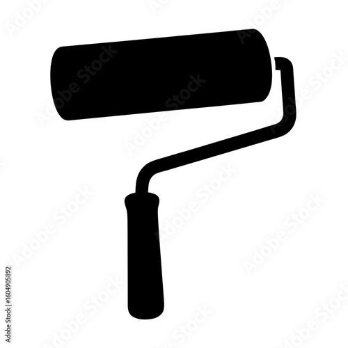 Black and white paint roller design for painting walls and ceilings