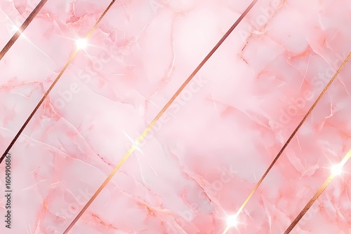 Elegant Abstract Background of Flowing Rose Gold and Pink Liquid Ink with Sparkling Gold Glitter Details for a Luxurious Design	