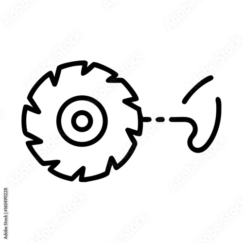 Notched flywheel design, mechanical part, energy storage system, engineering illustration, copy space