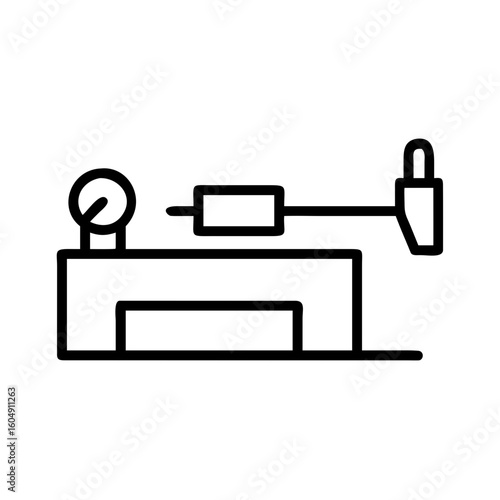 Lathe machine, industrial equipment, working in manufacturing, minimalistic style, copy space