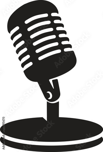 Microphone vector microphones for audio podcast broadcast or music record technology set of broadcasting concert equipment illustration