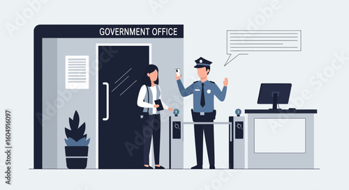 Accessing Government Facilities Security System Government Office Authorization Pass