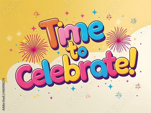 Celebrate Festive Typography Design.