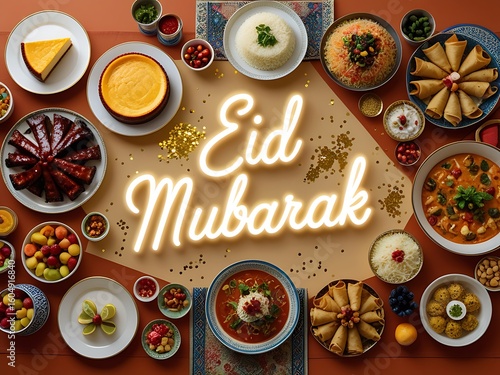 Eid Mubarak Festive Food Table. (18)