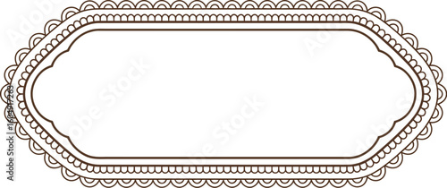 Ornate vintage decorative frame with lace edging