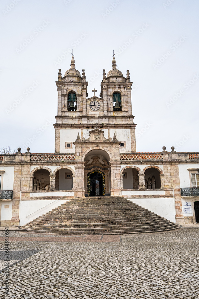 Fototapeta premium The famous Santuario de Nossa Senhora da Nazare, sanctuary of our lady. Nazare in Portugal
