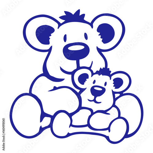 2 Ice Bear Team Love Child Dad Mom Family