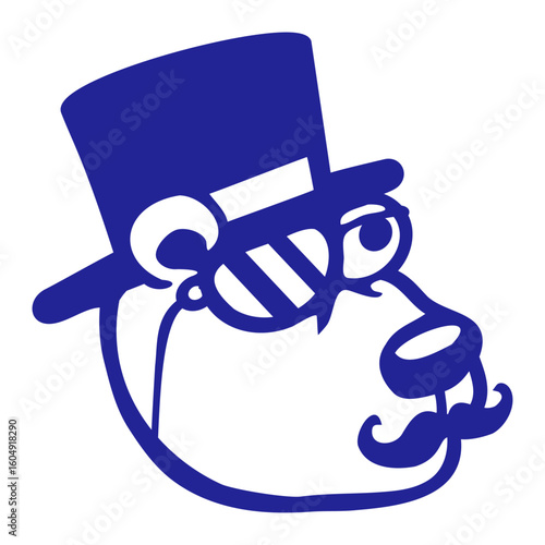 Bear Sir Gentleman Mr. rich Monocle Glasses Top Hat