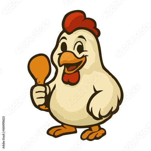 Dynamic Vector Chicken Mascot for Modern Food Brand Identity and Quick Service Restaurant Design