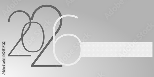 Happy new year - best wishes 2026 with colorful number. Perfect vector for poster banner greeting and new year 2026 celebration.