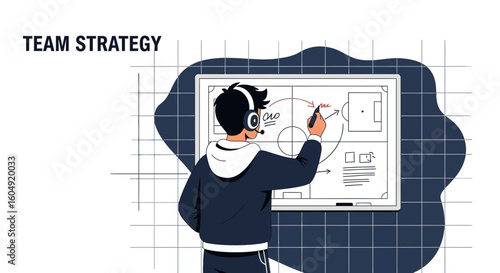 Business Team Planning Meeting Board Strategy Presentation Coaching Success Concept
