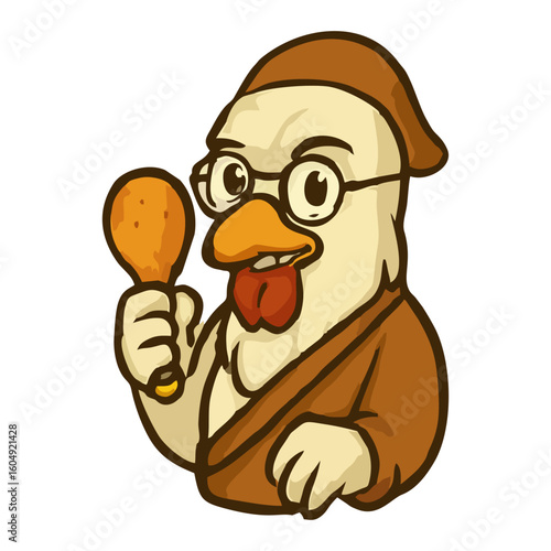 Premium Vector Mascot: Dynamic Chicken Character for Fast Food, Poultry Branding, or Sporting Team Identity