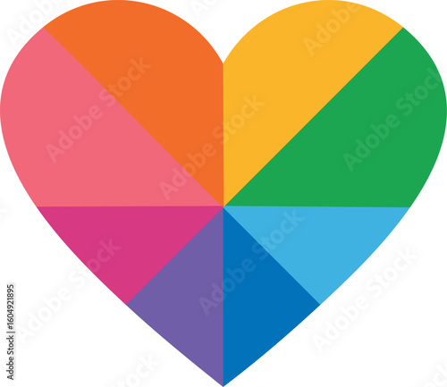 Colorful heart icon