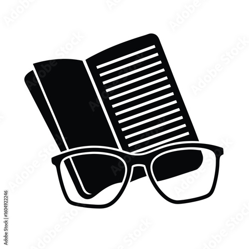 Black and White Newspaper Vector Reading Concept