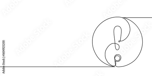 Line exclamation continuous alert stop sign caution attention danger mark icon. Hazard line exclamation risk safety point illustration important road triangle mistake error outline alarm drawing mark.