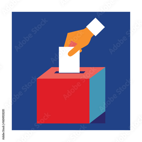 Hand Inserting Multiple Ballots into Voting Box