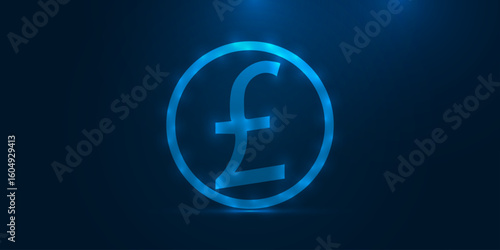 Glowing neon line Egypt Pound sterling currency sign icon isolated on transparent background. Money, profit, investment, growth business, economy, finance and success concept.