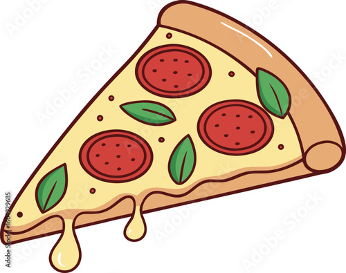 pizza icon vector illustration on transparent background