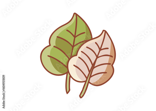 Onstream deliciosa leaf Vector Illustration