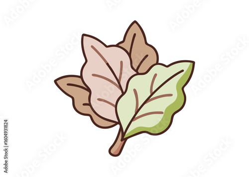 Onstream deliciosa leaf Vector Illustration