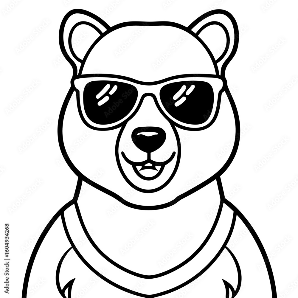 Obraz premium Sunglass Bear Style