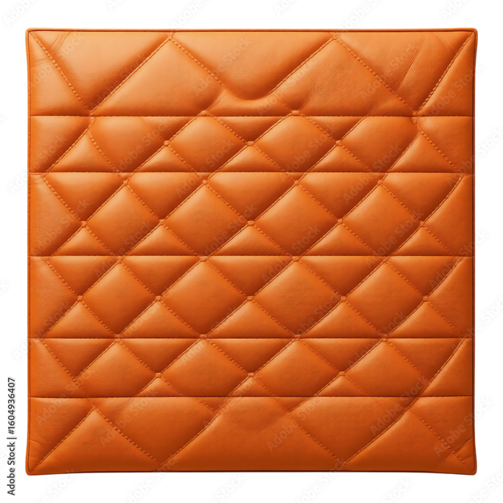 Obraz premium Orange Quilted Square Leather Panel