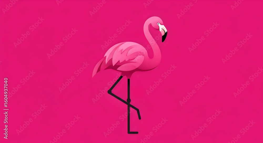 Obraz premium Luxury Flamingo Symbol, Logo
