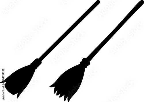 Black Broomstick vector, Broomsticks art, Broomsticks vector art design, Vector of Broomsticks art, Broomsticks isolated