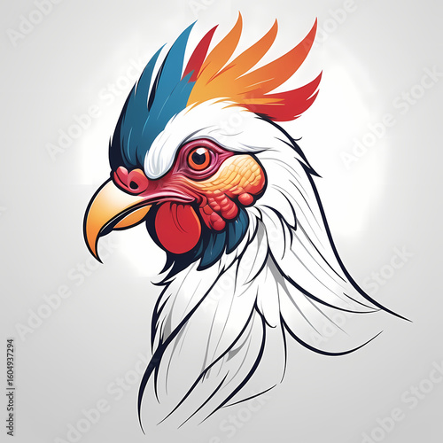 A hen with rainbow vibe