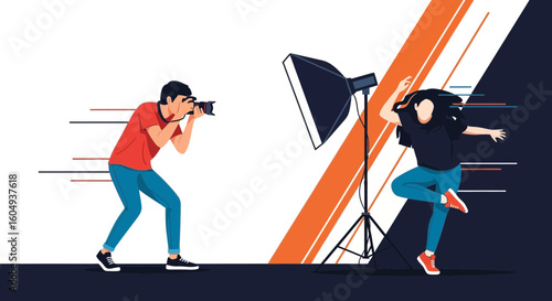 Capturing Moments A Photographer in Action Directing A Dynamic Model Session