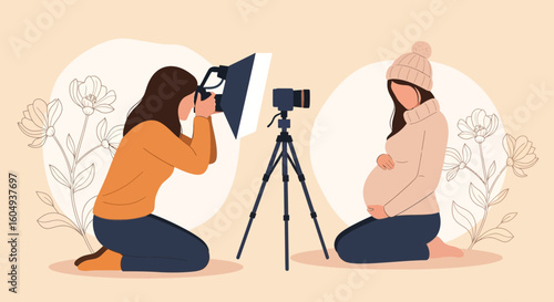 Capturing Motherhood Photographer Shoots Portrait Session Of Pregnant Woman