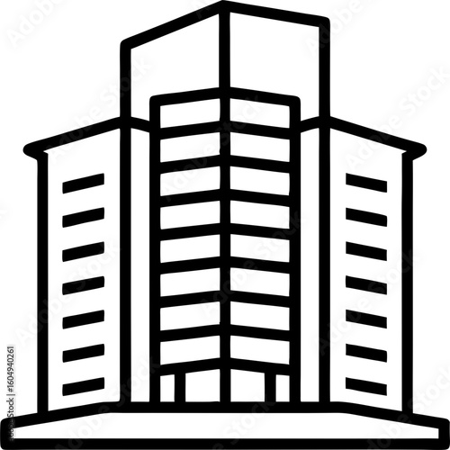 condominium line art collection, lineart condo