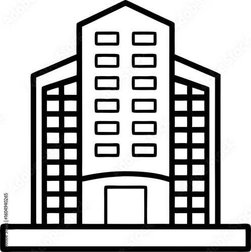 condominium line art collection, lineart condo