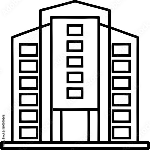 condominium line art collection, lineart condo