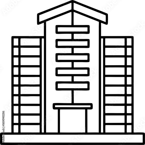 condominium line art collection, lineart condo
