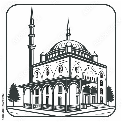 taj mahal vector illustration