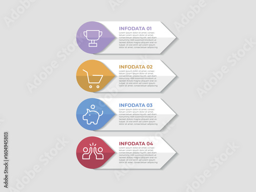 Business Development Concept 4 steps Infographic Design with Editable Stroke Line IconsPresentation business infographic template vector