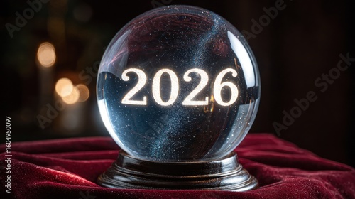 Crystal ball with 2026