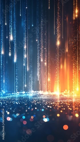 Digital light particles abstract background