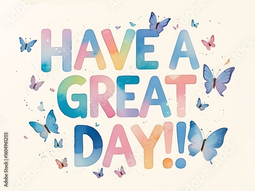 Great Day Butterflies Watercolor.