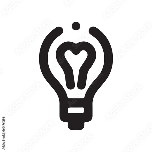 A white background features a light bulb icon, presented as a flat vector illustration suitable for design and website icons.
