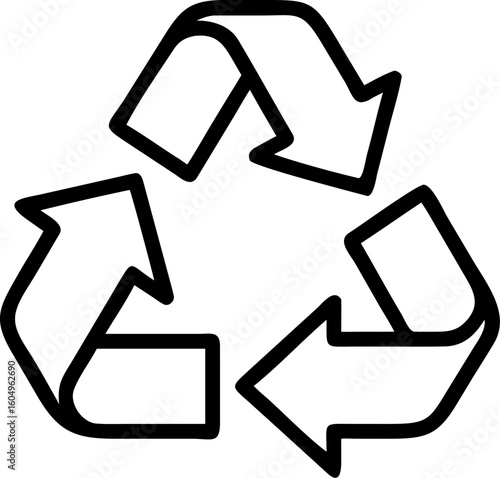 reuse vector icon on white or transparent background. Environment Stroke icon collections. Editable Stroke icon collection vector Outline icon.